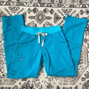 Figs Teal Kade Cargo scrub pants